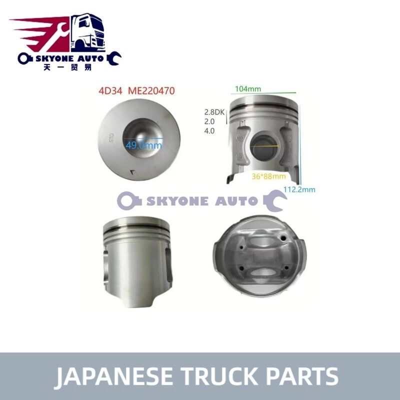 जापानी ट्रक पार्ट्स ME220470 पिस्टन ASSY MITSUIBISHI CANTER 4D34 4D34T ट्रक ISUZU ट्रक पार्ट्स के लिए